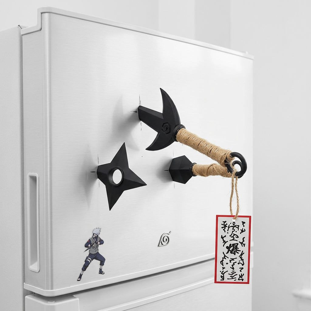 Set Imanes Kunai &amp; Shuriken Naruto — Coleccionista Ninja